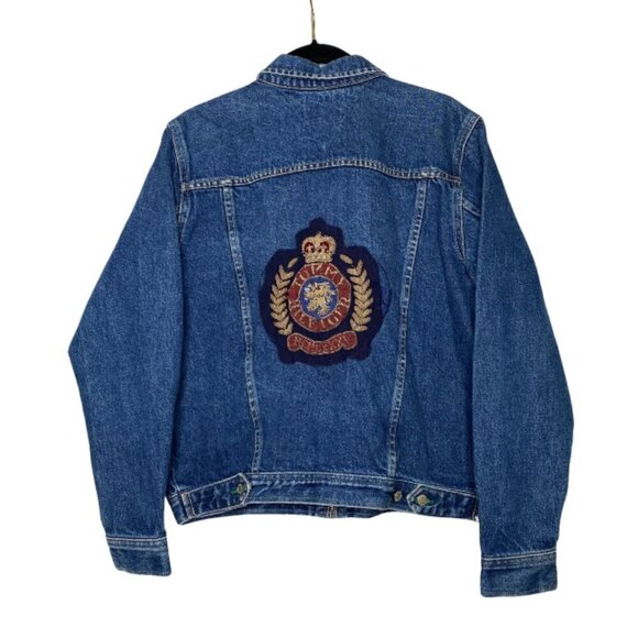 Tommy Hilfiger Tommy Jeans Women's Logo Patch Denim Jean Jacket, Size Medium - Picture 7 of 16